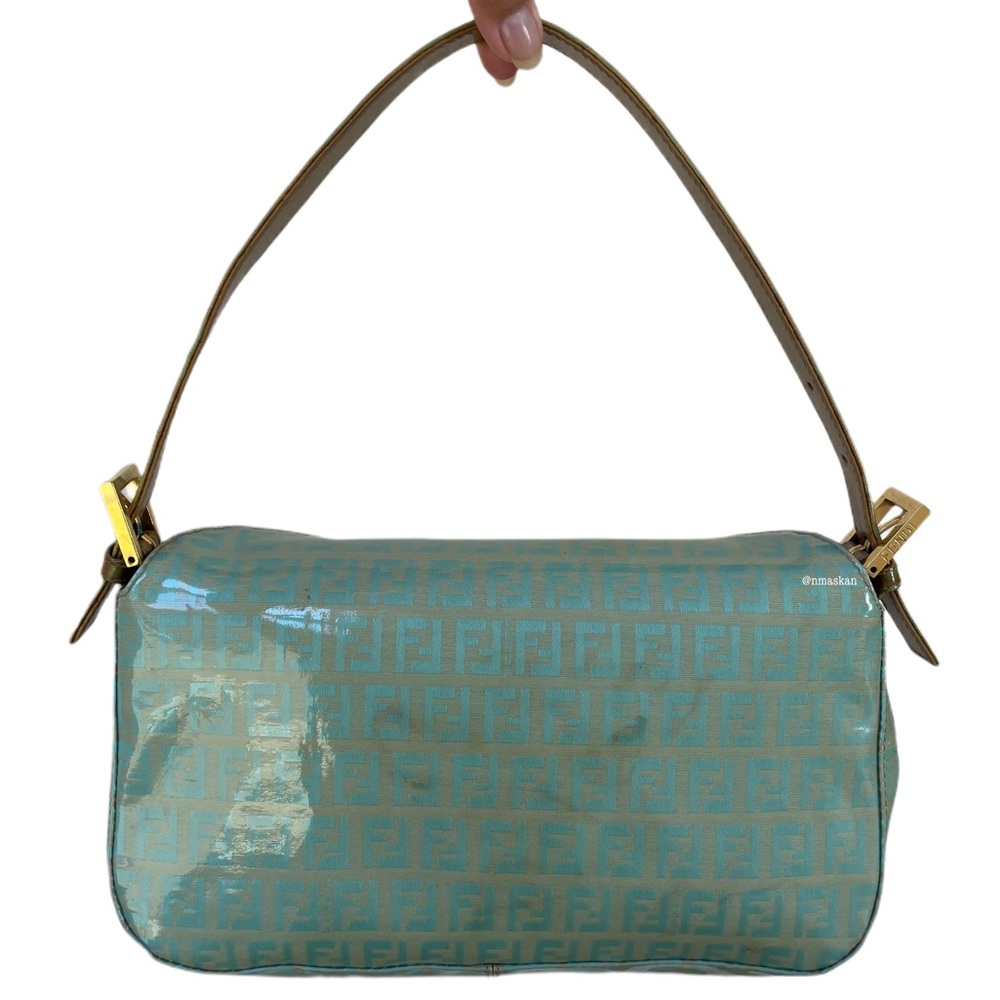 Authentic Fendi Coated Canvas Zucchino Baguette - Picture 2 of 16